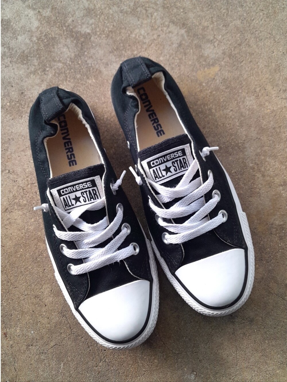 Converse All Star Shoreline Black Slip On Sneakers 7.5 Women's